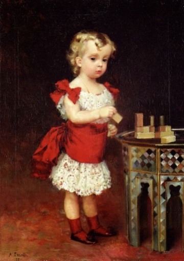 Portrait of Grand Duke Andrei Vladimirovich in childhood, 1881. Artist: A. Edelfelt (1854-1905)